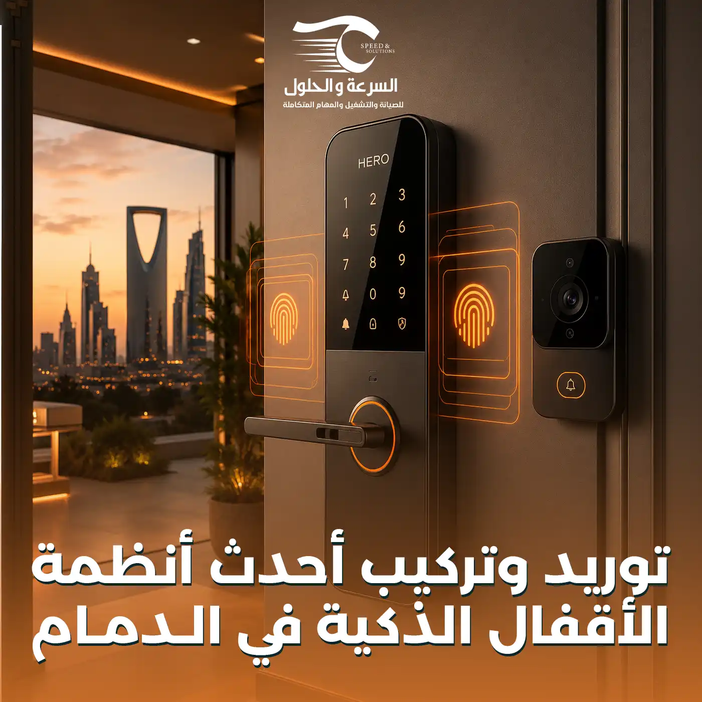 الأقفال الذكية في الدمام - توريد وتركيب أحدث الأقفال الذكية - شركة السرعة والحلول